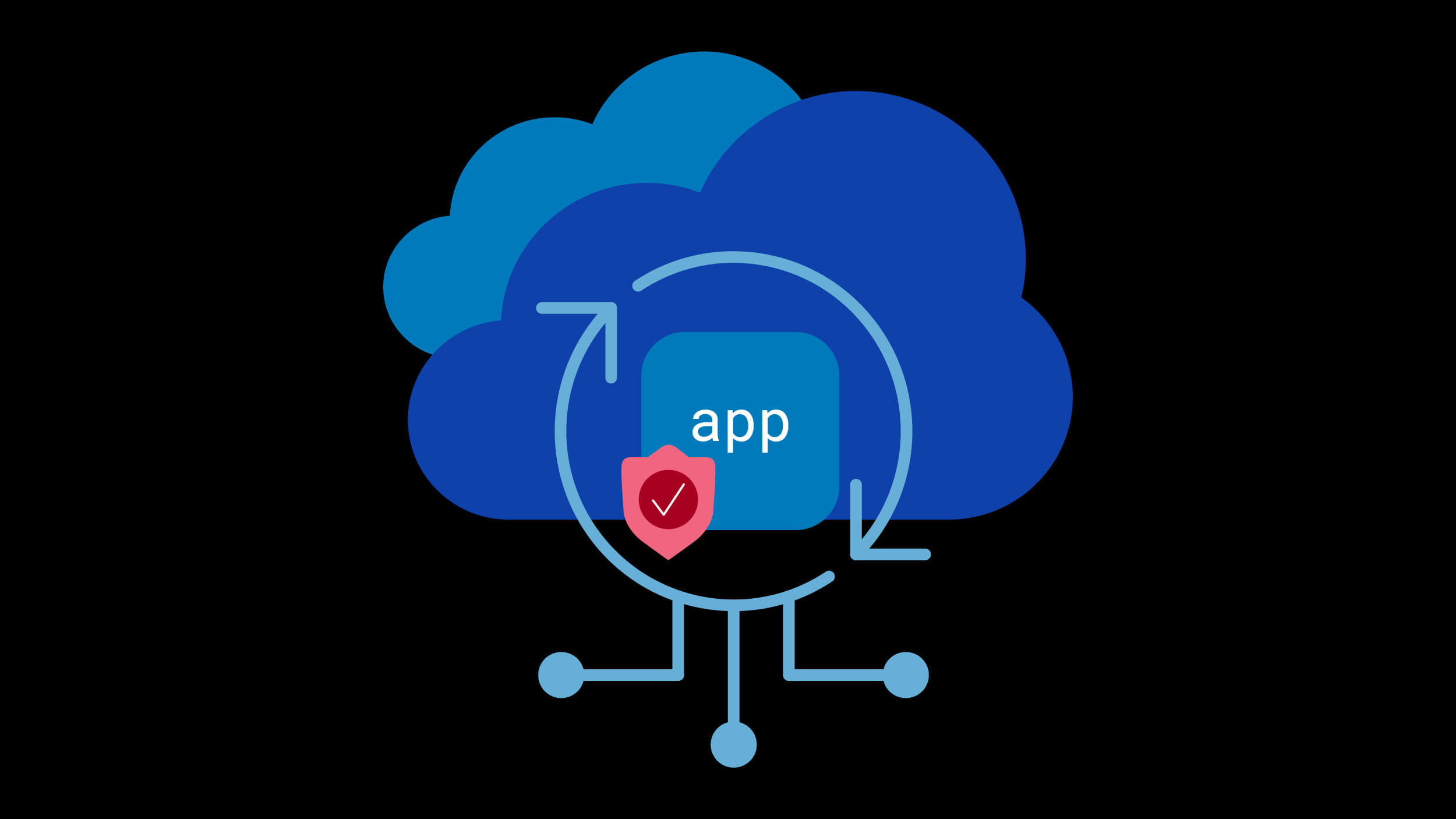 cloud with shield and checkmark