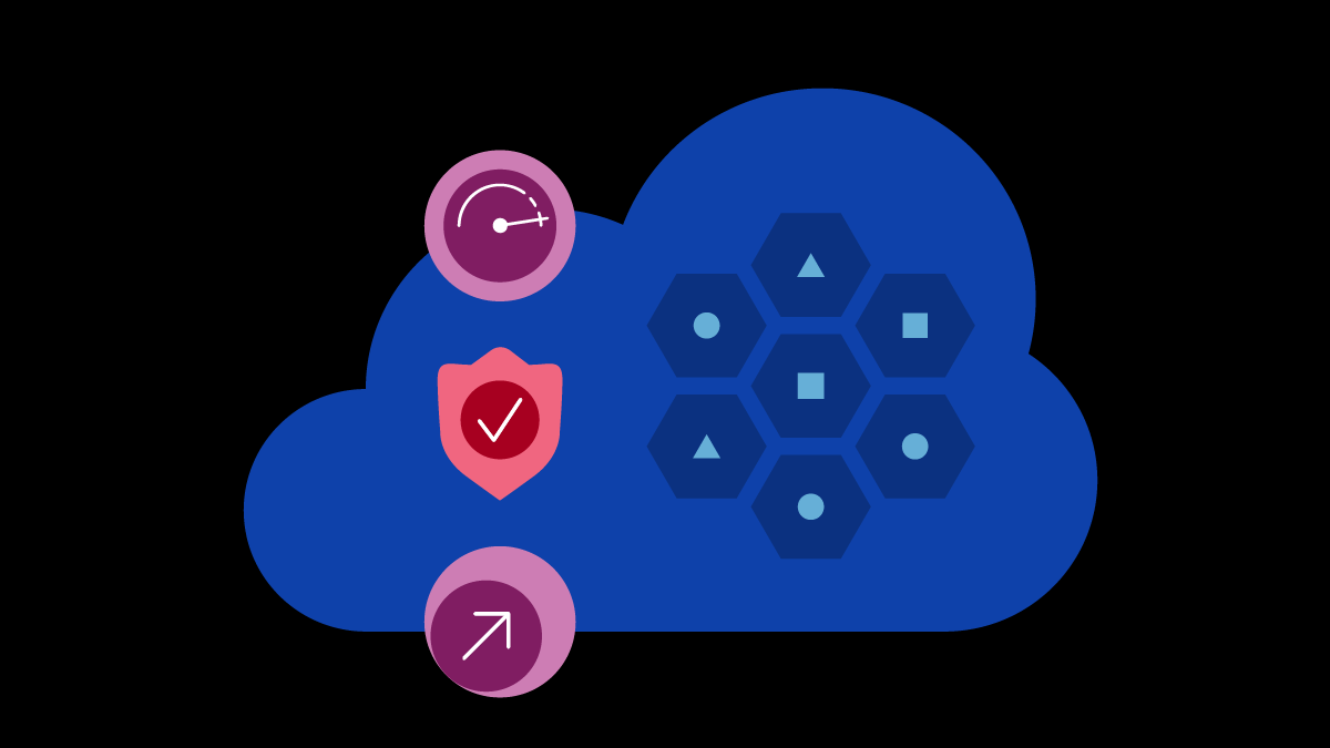 cloud with shield and speedometer