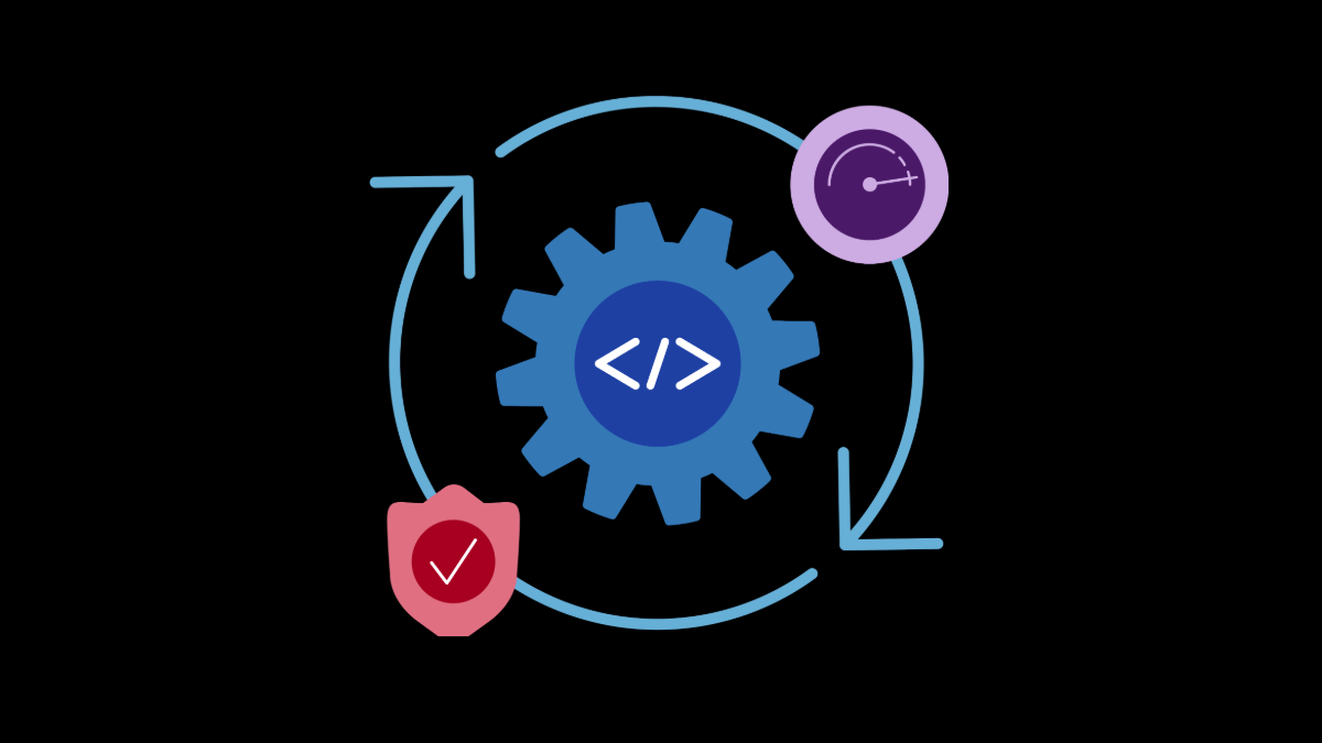 Gear inside circle of arrows
